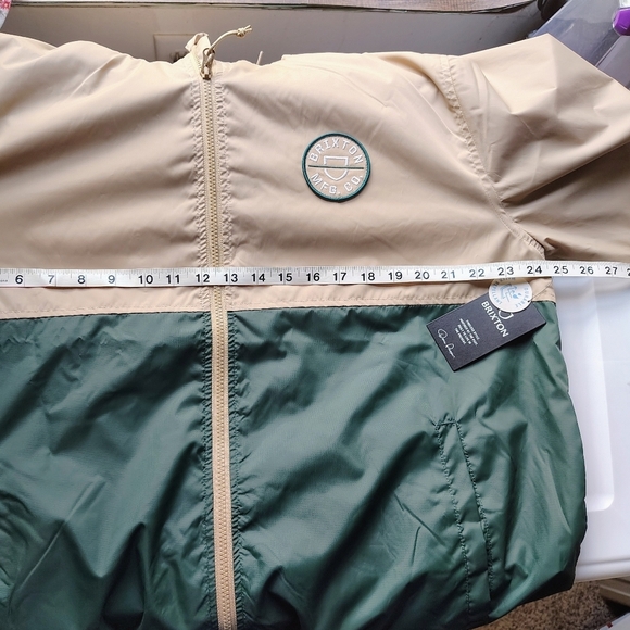 Brixton Men's Claxton Crest Full Zip,Water Resistant,Hooded,Windbreaker Jacket L - Picture 8 of 14